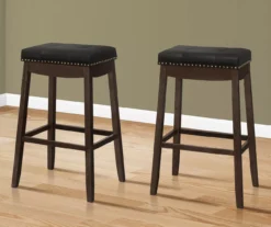 Tufted Nailhead Backless Bar Stools, 2-Pack -Walker Edison Shop 810533440 1