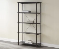 Real Living Rustic 5-Shelf Bookcase 14 Real Living Rustic 5-Shelf Bookcase -Walker Edison Shop 810534675