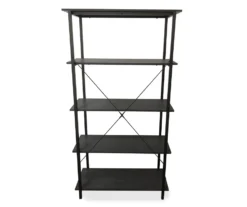 Real Living Rustic 5-Shelf Bookcase 23 Real Living Rustic 5-Shelf Bookcase -Walker Edison Shop 810534675 3