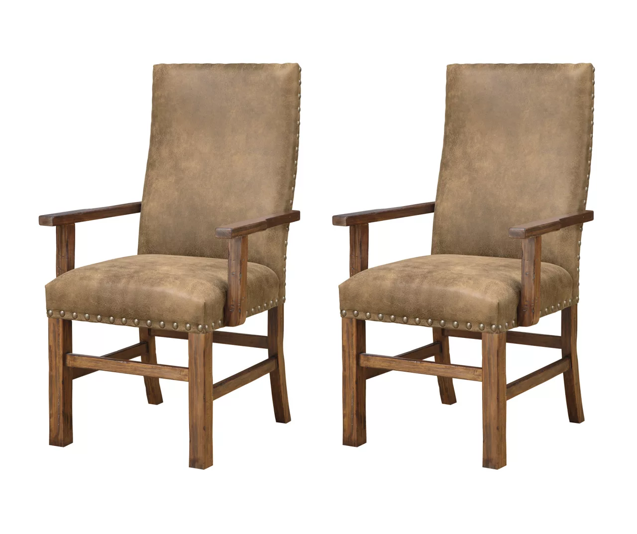 Rustic Pine & Dixie Almond Upholstered Dining Chairs, 2-Pack 2 Rustic Pine & Dixie Almond Upholstered Dining Chairs, 2-Pack - Image 2