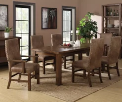 Rustic Pine & Dixie Almond Upholstered Dining Chairs, 2-Pack 8 Rustic Pine & Dixie Almond Upholstered Dining Chairs, 2-Pack -Walker Edison Shop 810535744 6