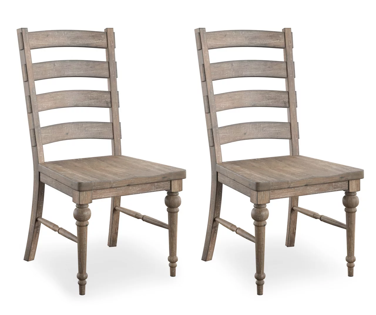 Sandstone Buff Ladderback Upholstered Dining Chairs, 2-Pack 1 Sandstone Buff Ladderback Upholstered Dining Chairs, 2-Pack