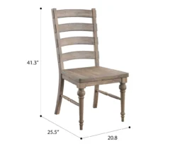 Sandstone Buff Ladderback Upholstered Dining Chairs, 2-Pack 11 Sandstone Buff Ladderback Upholstered Dining Chairs, 2-Pack -Walker Edison Shop 810535746 2