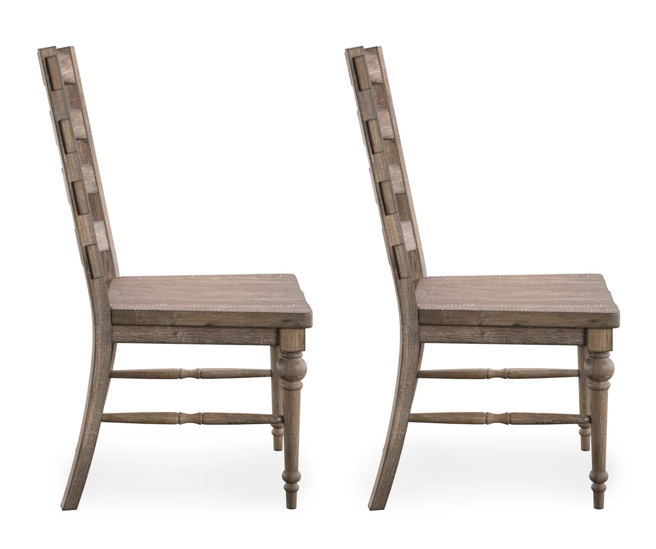 Sandstone Buff Ladderback Upholstered Dining Chairs, 2-Pack 3 Sandstone Buff Ladderback Upholstered Dining Chairs, 2-Pack - Image 3