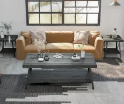 Pomona Gray & Steel Gray 24" Wood Open-Shelf End Table -Walker Edison Shop 810535749 7