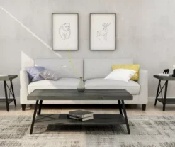 Pomona Gray & Steel Gray 24" Wood Open-Shelf End Table -Walker Edison Shop 810535749 8