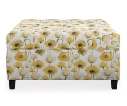 Golden Poppy Wood Leg Storage Ottoman -Walker Edison Shop 810535757 4