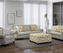 Golden Poppy Wood Leg Storage Ottoman -Walker Edison Shop 810535757 7