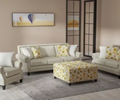 Golden Poppy Wood Leg Storage Ottoman -Walker Edison Shop 810535757 8