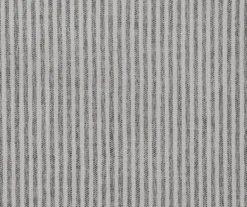 Pebble Gray Striped Upholstered Round Ottoman -Walker Edison Shop 810535758 3