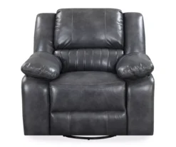 Paulson Gray Faux Leather Swivel Gliding Recliner -Walker Edison Shop 810535759 5