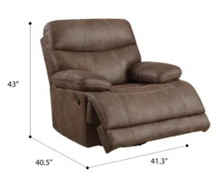 Brown Microfiber Swivel Gliding Recliner -Walker Edison Shop 810535760 A7 1