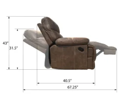 Brown Microfiber Swivel Gliding Recliner -Walker Edison Shop 810535760 A7 2