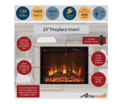 Flaxton Graphite Gray Electric Corner Fireplace Console -Walker Edison Shop 810538183 4