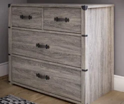Nova Gray Oak 4-Drawer Storage Dresser -Walker Edison Shop 810538201 3