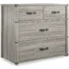 Nova Gray Oak 4-Drawer Storage Dresser