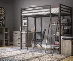 Nova Gray Oak 4-Drawer Storage Dresser -Walker Edison Shop 810538201 6