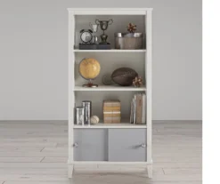 Monarch Hill Poppy Gray & White Bookcase -Walker Edison Shop 810538207 2