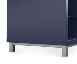 70" Intrepid Navy Deluxe Electric Fireplace Console -Walker Edison Shop 810538244 4