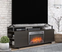 65" Himmel Espresso Electric Fireplace Console -Walker Edison Shop 810538249 2