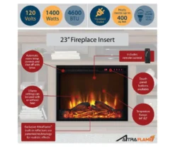 65" Himmel Espresso Electric Fireplace Console -Walker Edison Shop 810538249 5