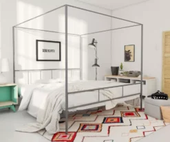 Marion Dark Gray Metal King Canopy Bed -Walker Edison Shop 810538378 1