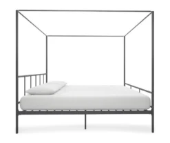 Marion Dark Gray Metal King Canopy Bed -Walker Edison Shop 810538378 5