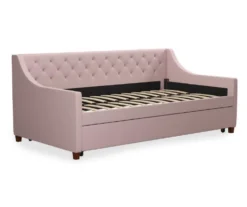 Her Majesty Light Pink Linen Daybed & Trundle -Walker Edison Shop 810538395 6