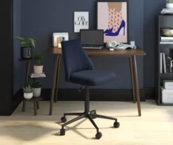 Brittany Blue Linen Office Chair -Walker Edison Shop 810538399 2