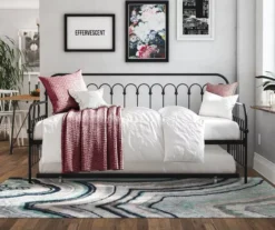 Bright Pop Black Metal Twin Daybed & Trundle 8 Bright Pop Black Metal Twin Daybed & Trundle -Walker Edison Shop 810538400 3