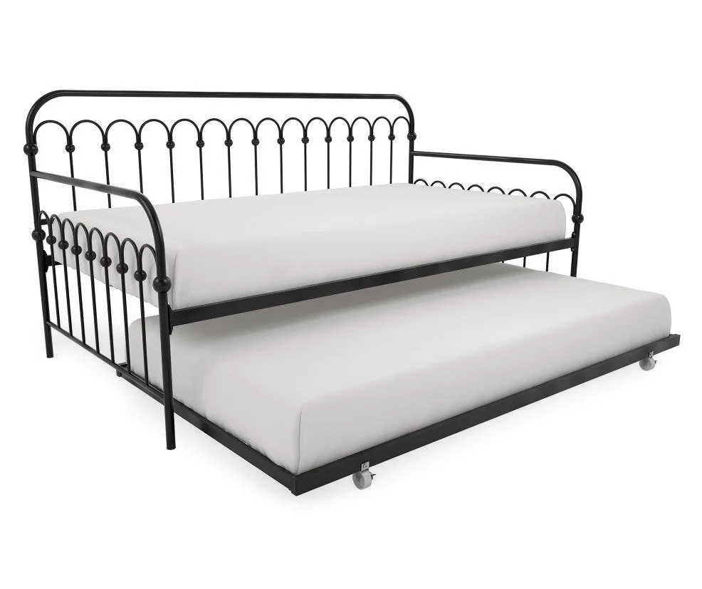 Bright Pop Black Metal Twin Daybed & Trundle 4 Bright Pop Black Metal Twin Daybed & Trundle - Image 4