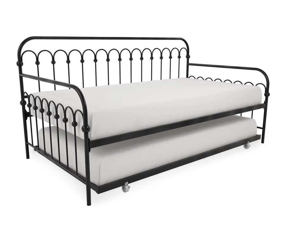 Bright Pop Black Metal Twin Daybed & Trundle 5 Bright Pop Black Metal Twin Daybed & Trundle - Image 5