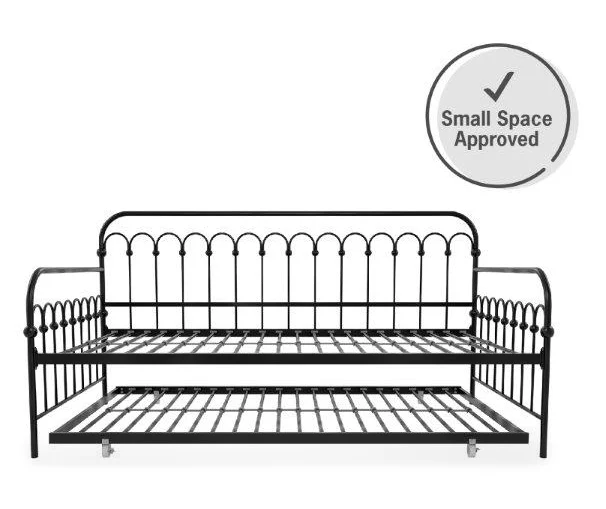 Bright Pop Black Metal Twin Daybed & Trundle 6 Bright Pop Black Metal Twin Daybed & Trundle - Image 6