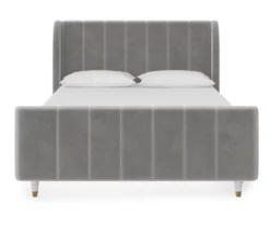 Little Seeds Valentina Velvet Full Bed -Walker Edison Shop 810538403 3