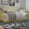 Bright Pop Yellow Metal Twin Daybed & Trundle