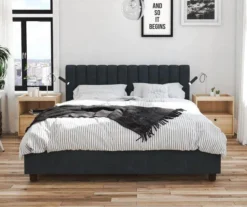 Novogratz Brittany Upholstered Linen Queen Bed -Walker Edison Shop 810538411 2