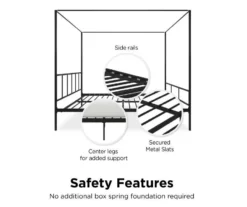 Novogratz Marion Canopy Bed -Walker Edison Shop 810538413 5