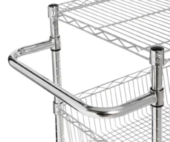 Chrome 3-Shelf Storage Cart 11 Chrome 3-Shelf Storage Cart -Walker Edison Shop 810539919 4