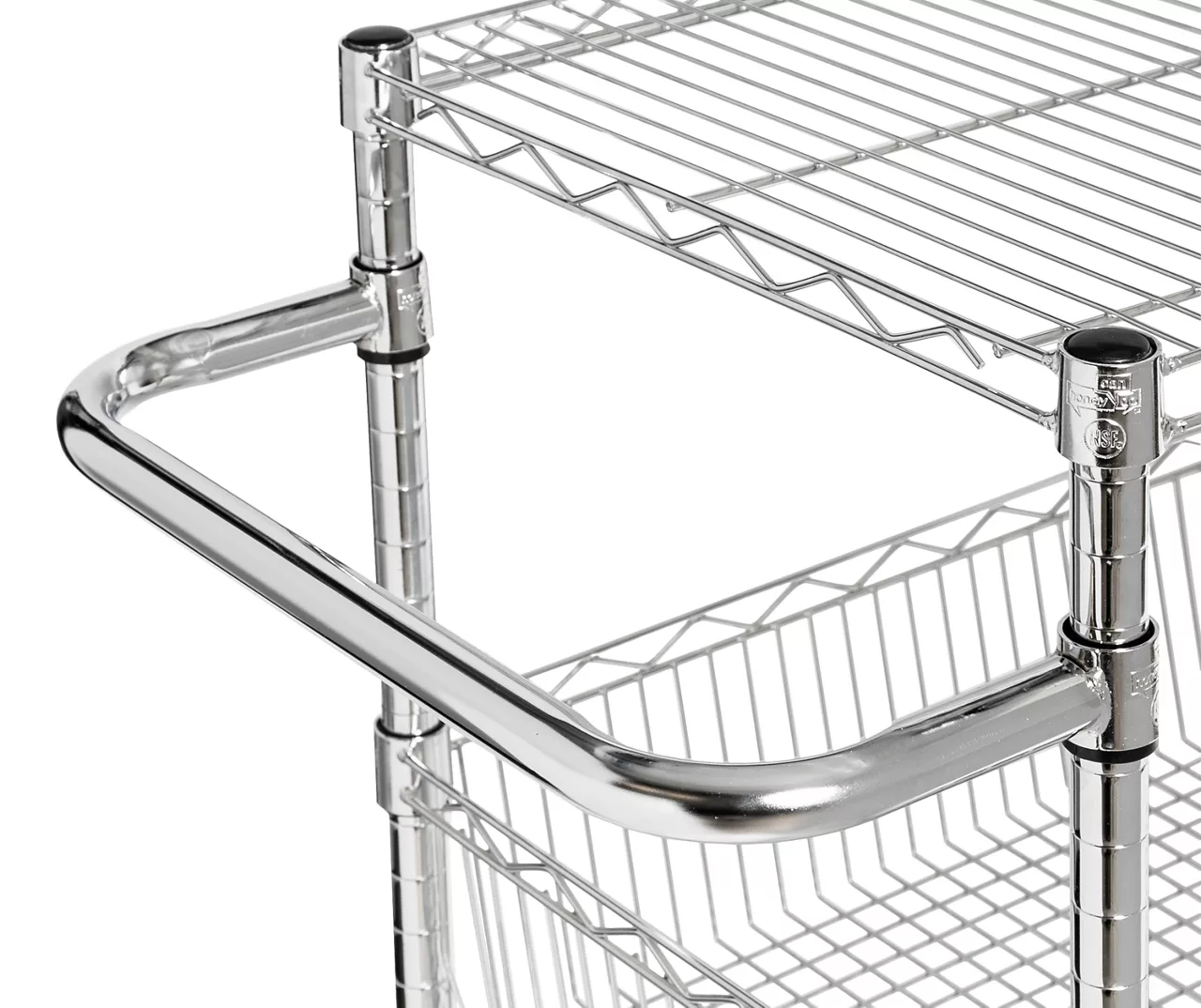Chrome 3-Shelf Storage Cart 4 Chrome 3-Shelf Storage Cart - Image 4
