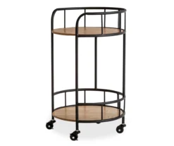 Rolling 2-Tier Side Table -Walker Edison Shop 810539921 4