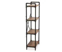 Black Industrial 4-Tier Bookshelf -Walker Edison Shop 810539935 4