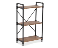 Black Industrial 3-Tier Bookshelf -Walker Edison Shop 810539936 3