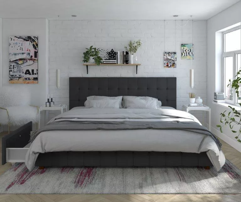 CosmoLiving Elizabeth Velvet Storage Bed 2 CosmoLiving Elizabeth Velvet Storage Bed - Image 2