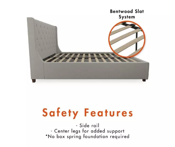 CosmoLiving Mercer Wingback Linen Bed 19 CosmoLiving Mercer Wingback Linen Bed - Image 19