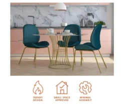 CosmoLiving Astor Velvet Dining Chair -Walker Edison Shop 810540999 5