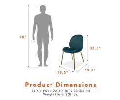 CosmoLiving Astor Velvet Dining Chair -Walker Edison Shop 810540999 6