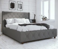 CosmoLiving Mercer Wingback Linen Bed