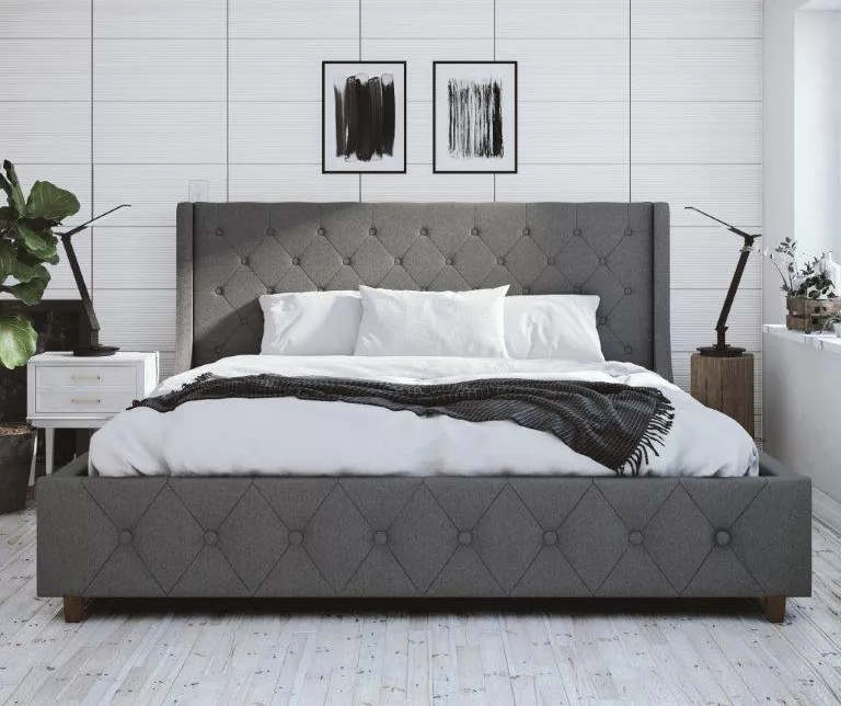 CosmoLiving Mercer Wingback Linen Bed 11 CosmoLiving Mercer Wingback Linen Bed - Image 11