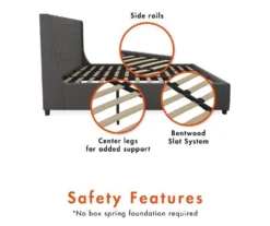 CosmoLiving Mercer Wingback Linen Bed 33 CosmoLiving Mercer Wingback Linen Bed -Walker Edison Shop 810541030 6