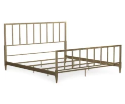 CosmoLiving Blair Brass Metal King Bed -Walker Edison Shop 810541048 4
